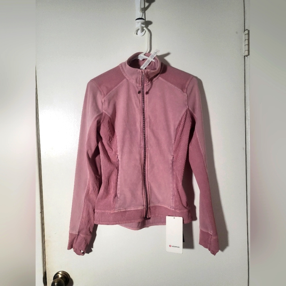 Pink Lululemon cut class zip up jacket,  size 6.